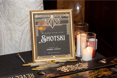 Sip, Sign, and Gift: The Shot Ski Wedding Guestbook Experience