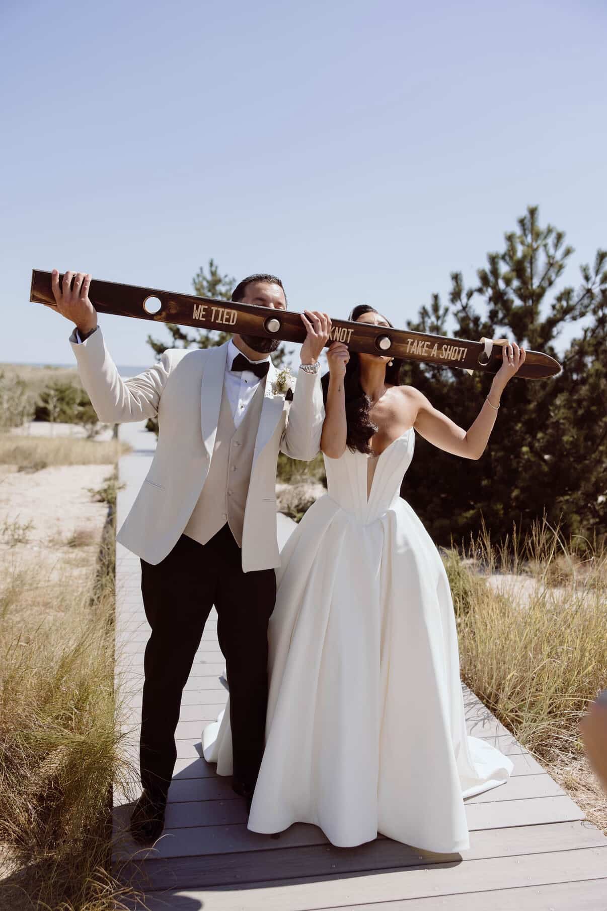 Custom engraved wedding shot ski near me.