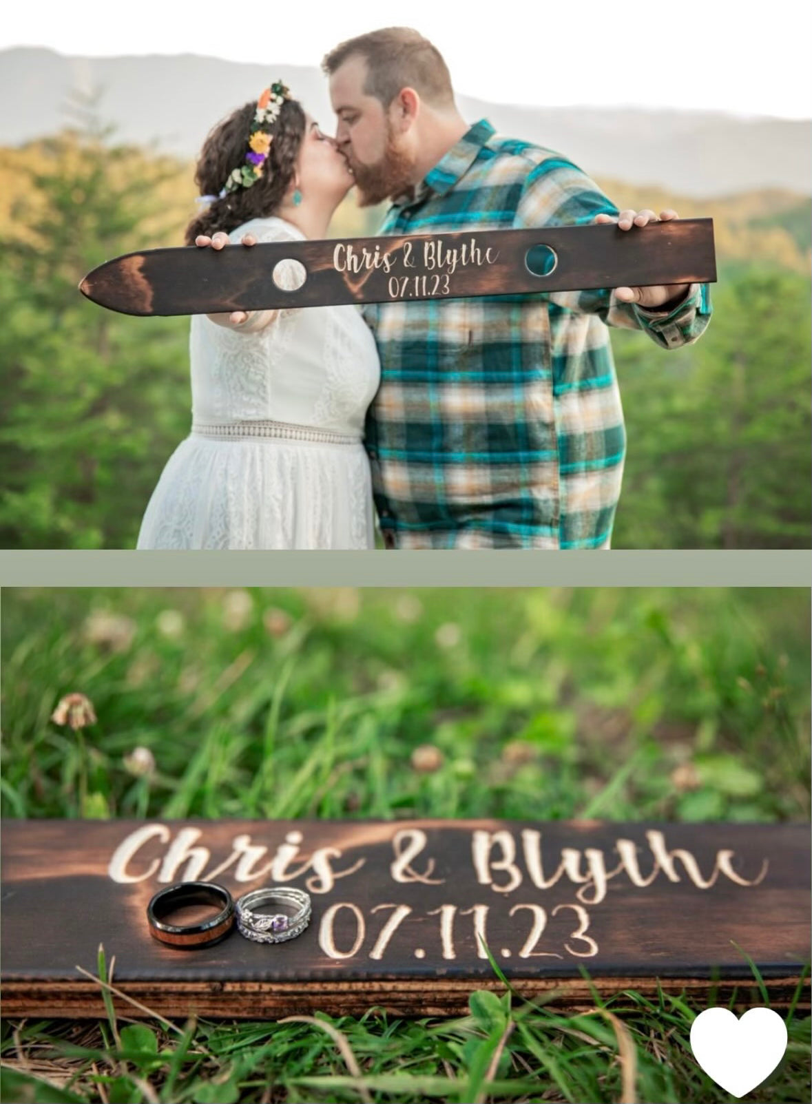 Engraved Shot Ski gift for couples