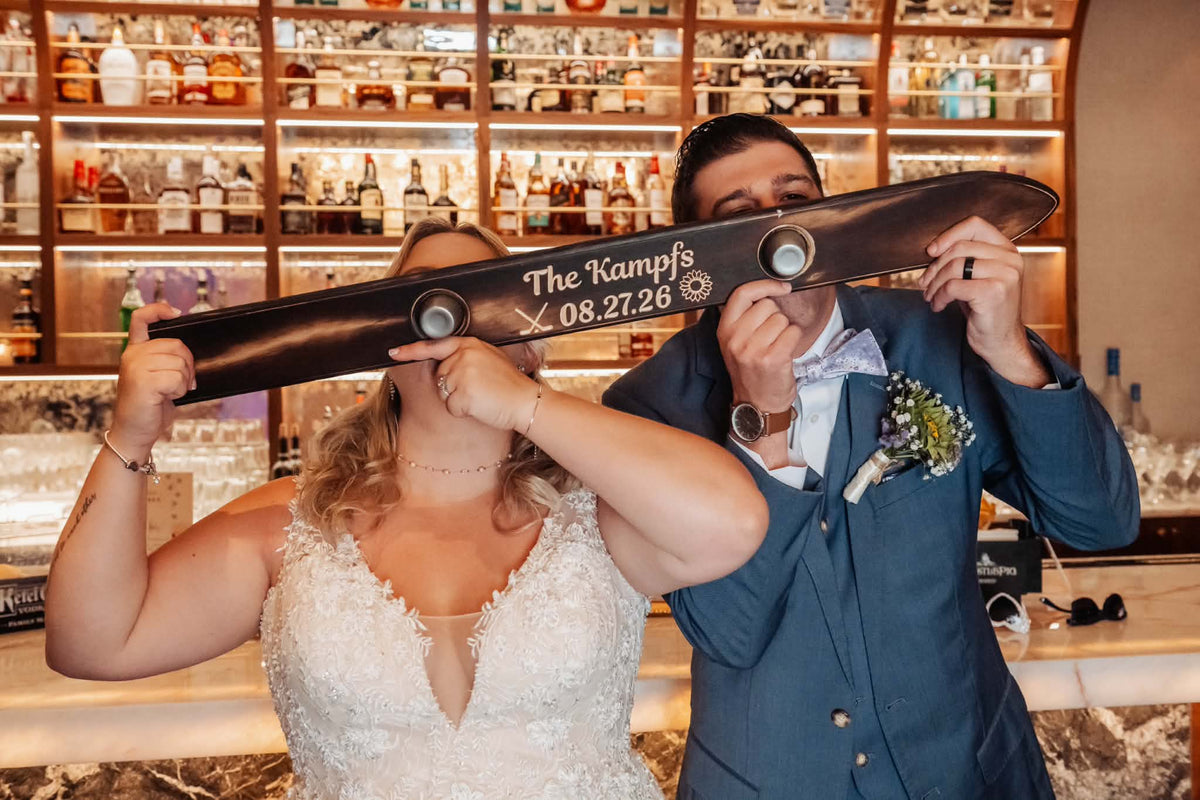 Mini Wedding Shot Ski – Versatile Photo, Unity & Reception Accessory