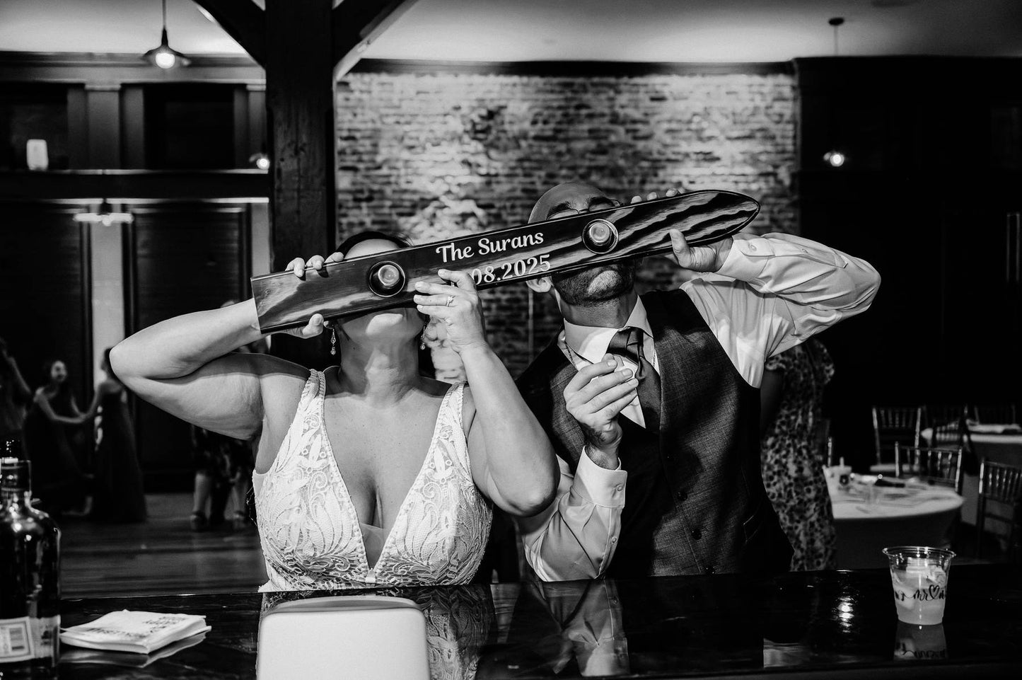 Mini Wedding Shot Ski – Versatile Photo, Unity & Reception Accessory