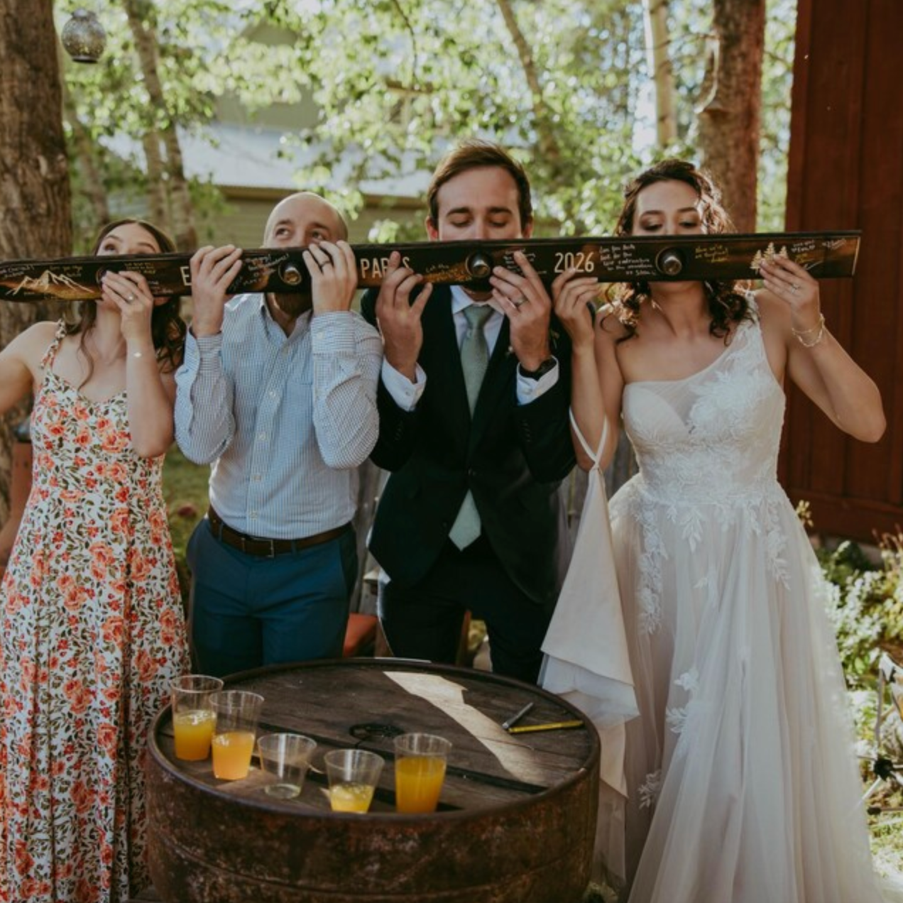 Large Wedding Shot Ski – Versatile Photo, Unity & Reception Accessory