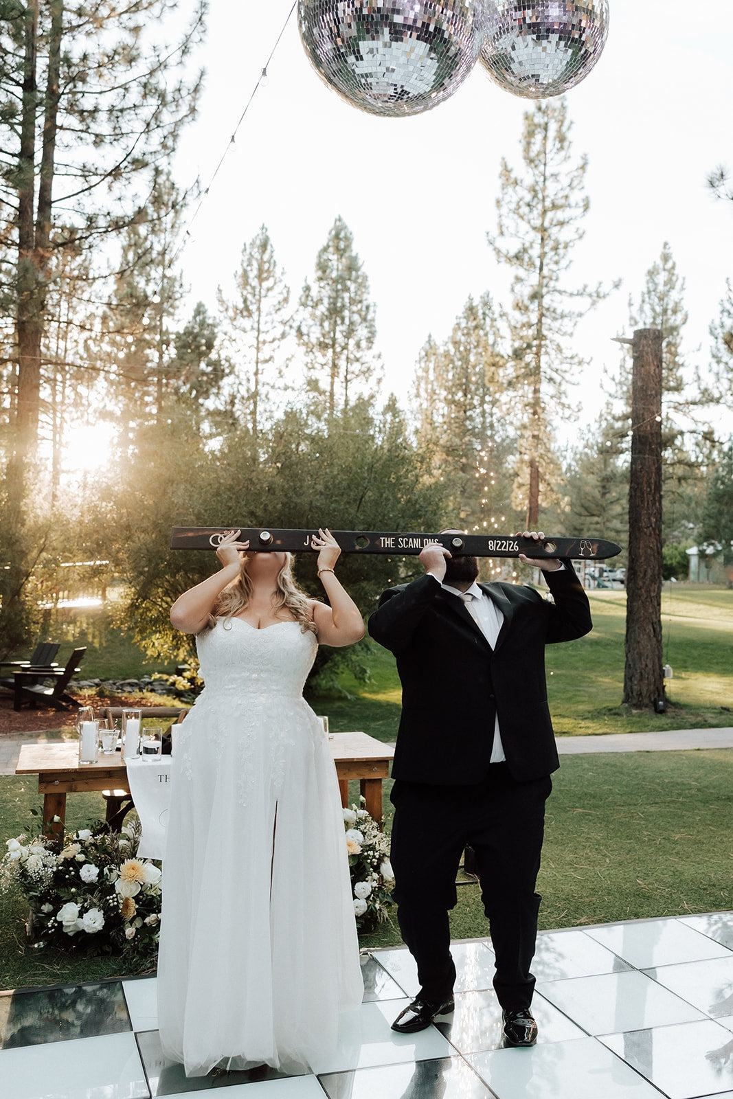 Large Wedding Shot Ski – Versatile Photo, Unity & Reception Accessory